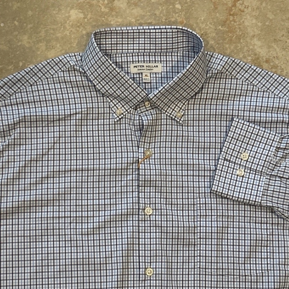 Peter Millar Chelan Performance Twill Shirt Men XL